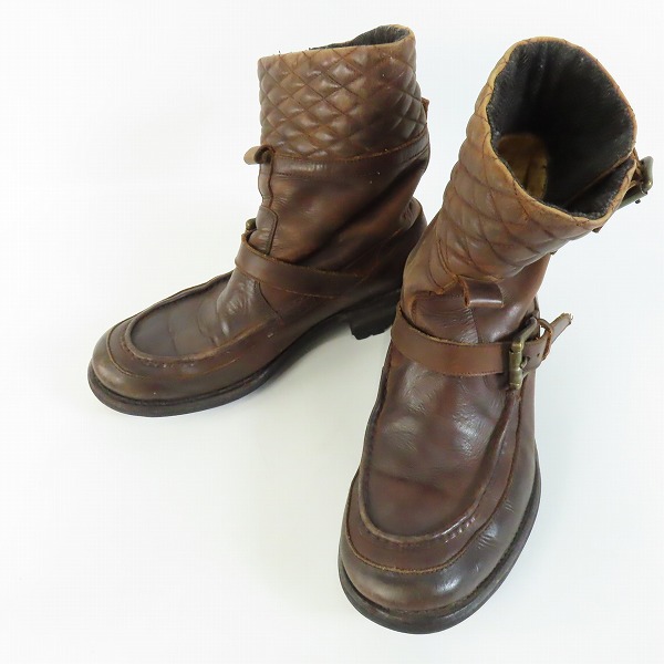 実際に弊社で買取させて頂いたalfredo BANNISTER/アルフレッドバニスター レザーブーツ 5051005005/41