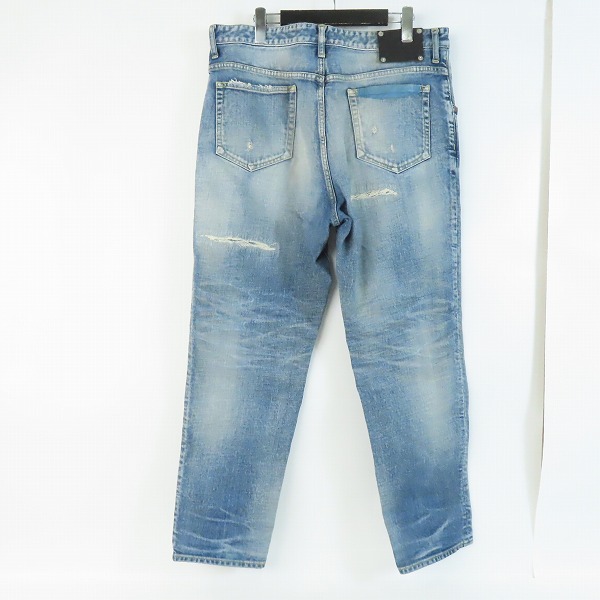 実際に弊社で買取させて頂いたISAMU KATAYAMA BACKLASH/イサムカタヤマバックラッシュ カンガルーレザー テーパード ストレッチデニム 1943-01/Lの画像 1枚目