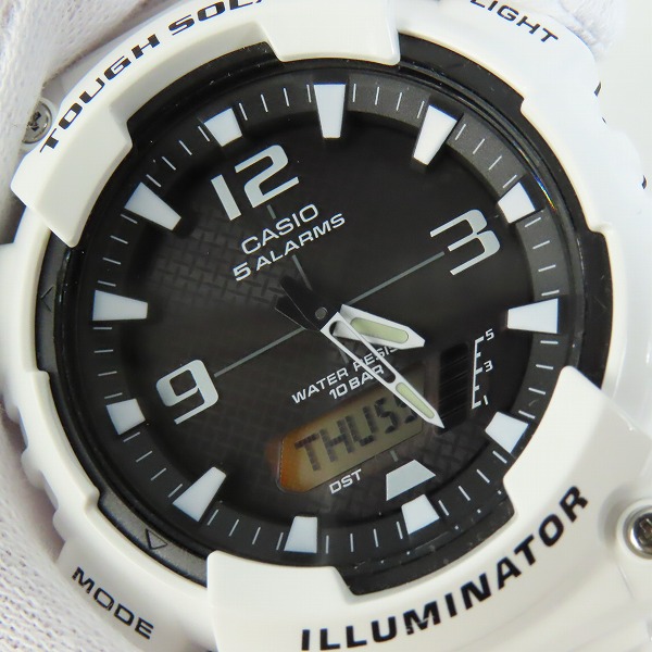 実際に弊社で買取させて頂いたCASIO/カシオ ホワイト タフソーラー 腕時計/ウォッチ AQ-S810Wの画像 4枚目