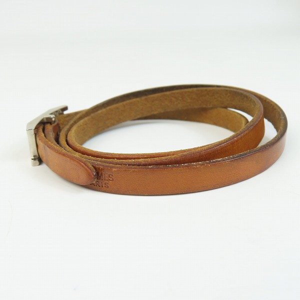 実際に弊社で買取させて頂いたHERMES/エルメス アピ レザー ロングブレスレット/チョーカーの画像 2枚目