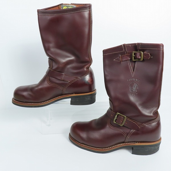 実際に弊社で買取させて頂いたCHIPPEWA/チペワ CORDOVAN/コードバン エンジニアブーツ 91068/9Eの画像 3枚目