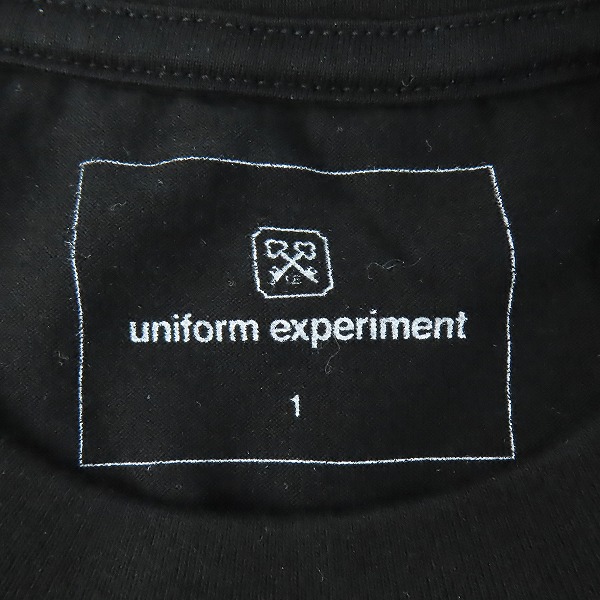 実際に弊社で買取させて頂いた【未使用】uniform experiment/ユニフォームエクスペリメント Tシャツ ブラック UE-200112/1の画像 2枚目