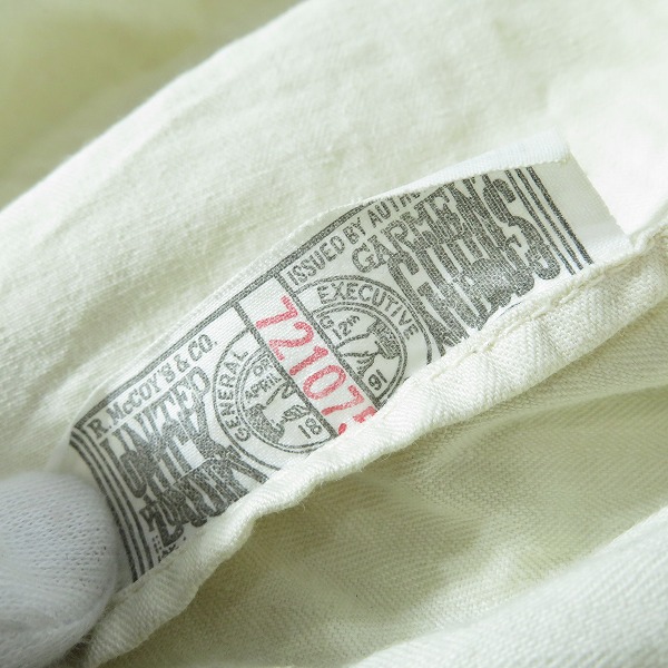 実際に弊社で買取させて頂いたTHE REAL McCOY'S/リアルマッコイズ 無地 コットンシャツ/17の画像 3枚目