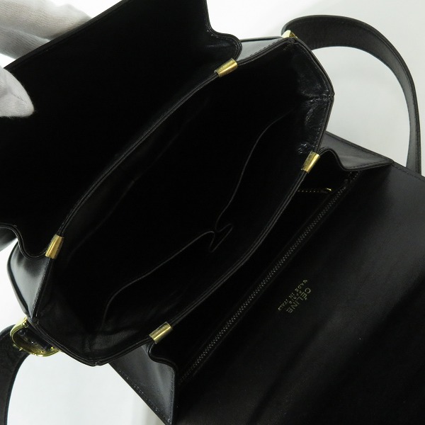 実際に弊社で買取させて頂いたCELINE/セリーヌ オールド 馬車金具 レザーショルダーバッグの画像 6枚目
