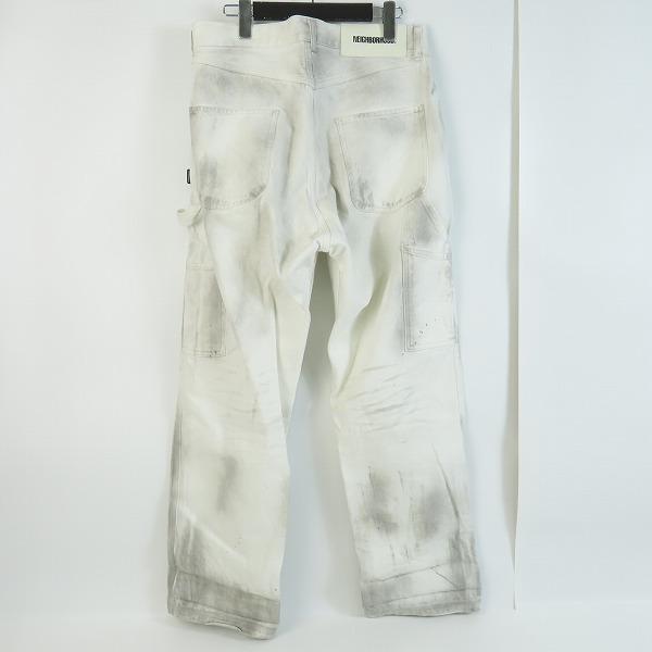 実際に弊社で買取させて頂いたNEIGHBORHOOD/ネイバーフッド 22AW WHITE PAINTER PT/ホワイト ペインター パンツ 222YTNH-PTM03/Mの画像 1枚目