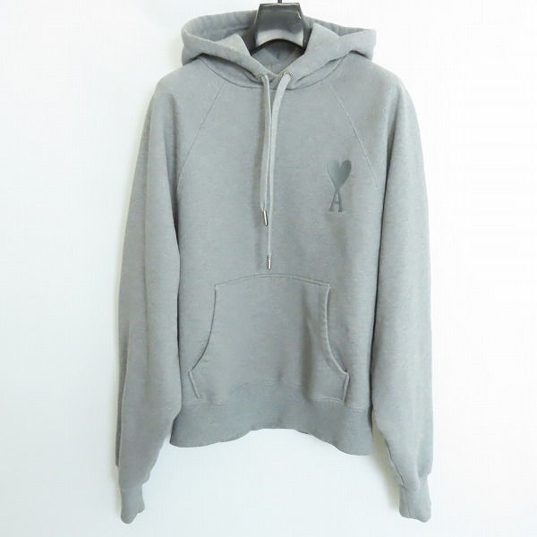 実際に弊社で買取させて頂いたAMI Alexandre Mattiussi/アミアレクサンドルマテュッシ ハートA刺繍 プルオーバーパーカー グレー/M