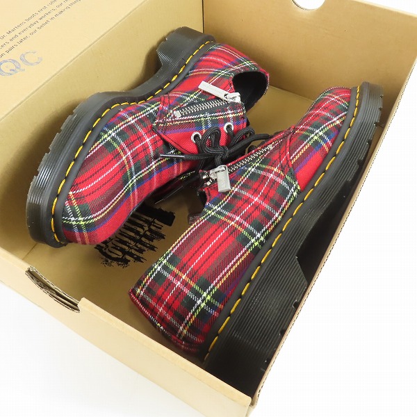 実際に弊社で買取させて頂いたDr.Martens/ドクターマーチン ZIP チェック 3ホール ブーツ 1461/UK7の画像 8枚目