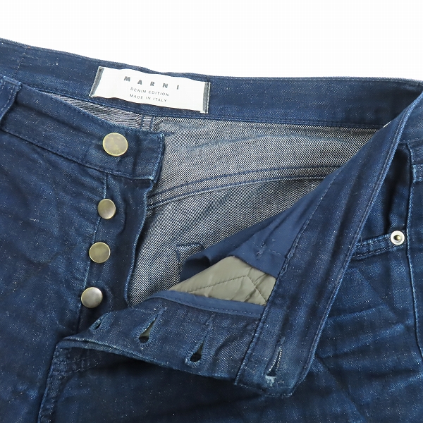 実際に弊社で買取させて頂いたMARNI/マルニ  キルティングデニムパンツ PUJUK01QW0TCM73/32の画像 4枚目