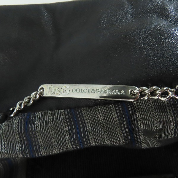 実際に弊社で買取させて頂いたDOLCE&GABBANA /ドルチェ&ガッバーナ 08-09AW TELDH レザージャケット RB0250 50の画像 3枚目