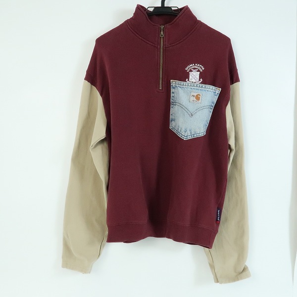 実際に弊社で買取させて頂いたCARHARTT/カーハート FR ハーフジップ デニムポケット付き スウェット/L