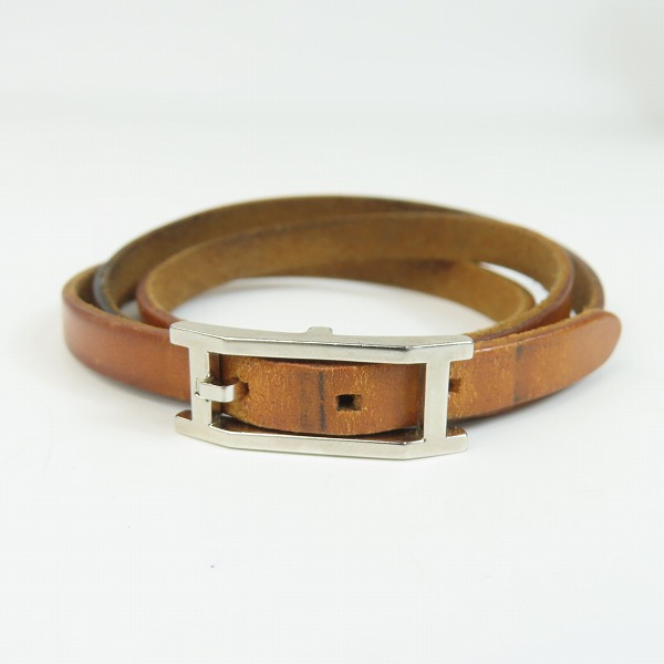 実際に弊社で買取させて頂いたHERMES/エルメス アピ レザー ロングブレスレット/チョーカーの画像 1枚目