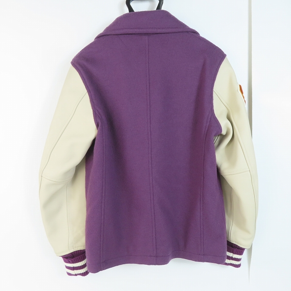 実際に弊社で買取させて頂いたHYSTERIC GLAMOUR/ヒステリックグラマー スタジャン ピーコート パープル/Mの画像 1枚目