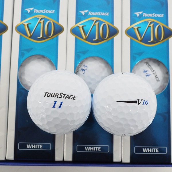 実際に弊社で買取させて頂いた【未使用】BRIDGESTONE/ブリヂストン TOUR STAGE/ツアーステージ V10 ゴルフボール WHITE/ホワイト 1ダース の画像 1枚目