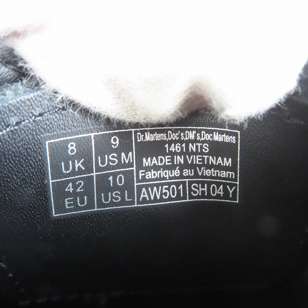 実際に弊社で買取させて頂いたDr.Martens×NTS/ドクターマーチン×NTS BLACK+BRIGHT GREEN 1461 NTS/31512128/UK8の画像 5枚目