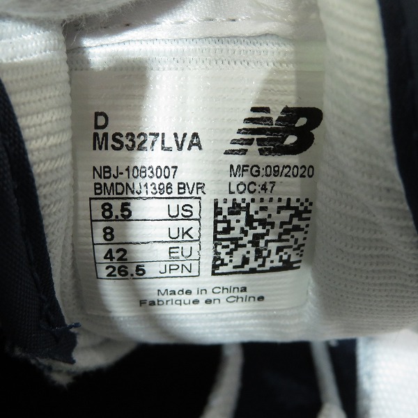 実際に弊社で買取させて頂いたLEVI'S/リーバイス×NEW BALANCE/リーバイス×ニューバランス ローカットスニーカー MS327LVA/26.5の画像 5枚目