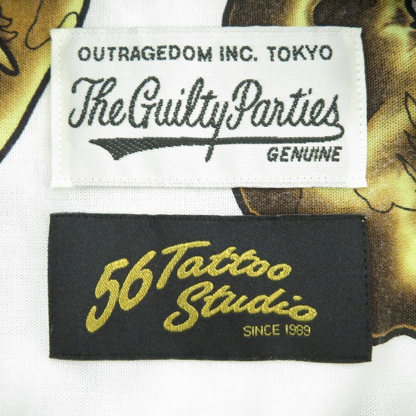 実際に弊社で買取させて頂いたWACKO MARIA×56 TATTOO STUDIO/ワコマリア×56 タトゥースタジオ HAWAIIAN SHIRT/ハワイアンシャツ/長袖/Mの画像 2枚目