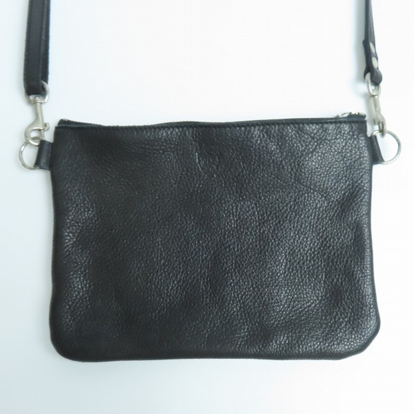 実際に弊社で買取させて頂いたHTC/エイチティーシー レザー ショルダー サコッシュ バック ブラックの画像 1枚目