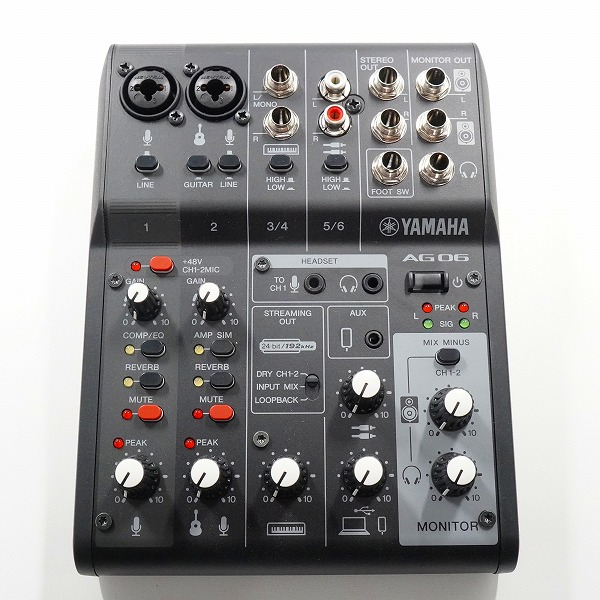 実際に弊社で買取させて頂いたYAMAHA/ヤマハ AG06 MKII ウェブキャスティングミキサー アナログミキサー 通電確認済みの画像 1枚目