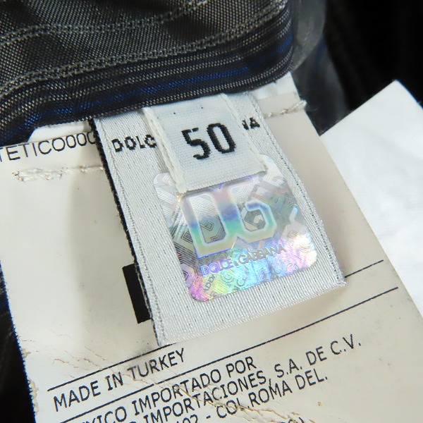 実際に弊社で買取させて頂いたDOLCE&GABBANA /ドルチェ&ガッバーナ 08-09AW TELDH レザージャケット RB0250 50の画像 4枚目