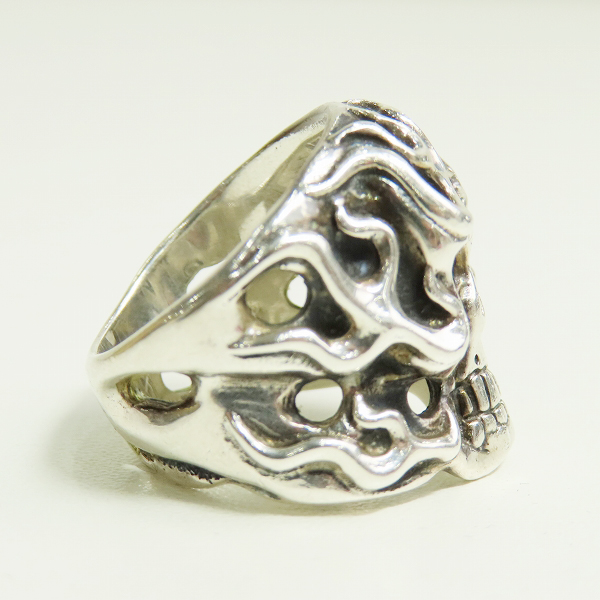 実際に弊社で買取させて頂いた【ギャラ付】TRAVIS WALKER/トラヴィスワーカー フレイミング オリジナル スカル リング/18-20.5号の画像 4枚目