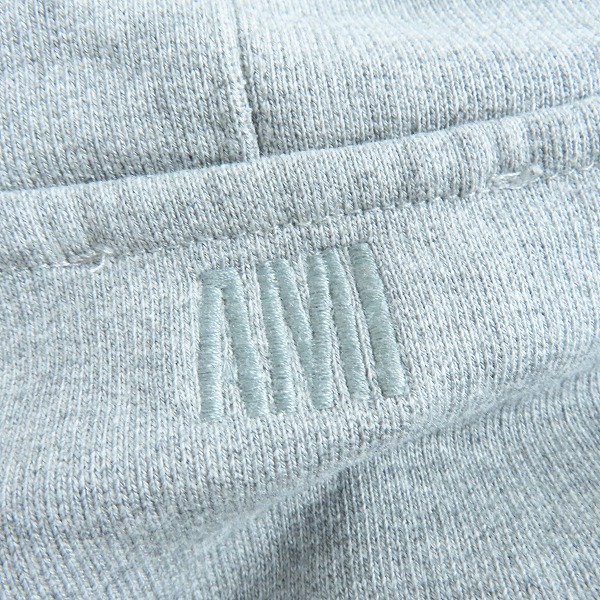 実際に弊社で買取させて頂いたAMI Alexandre Mattiussi/アミアレクサンドルマテュッシ ハートA刺繍 プルオーバーパーカー グレー/Mの画像 6枚目
