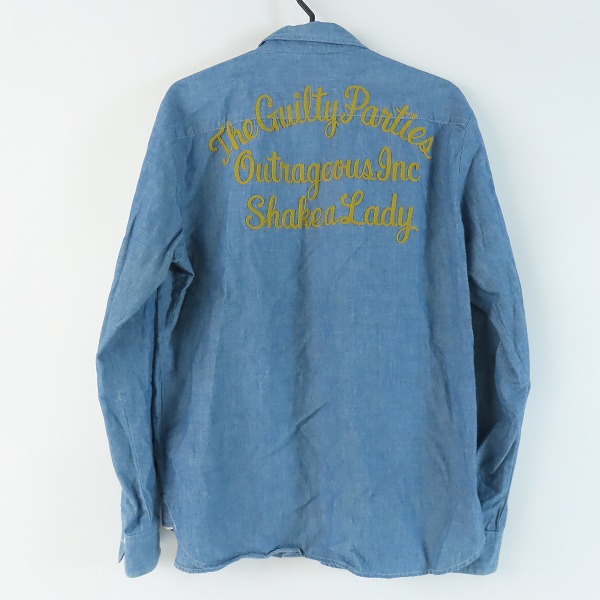 実際に弊社で買取させて頂いたWACKO MARIA/ワコマリア ROCKERS-TRIP シャンブレー ワークシャツ/Lの画像 1枚目