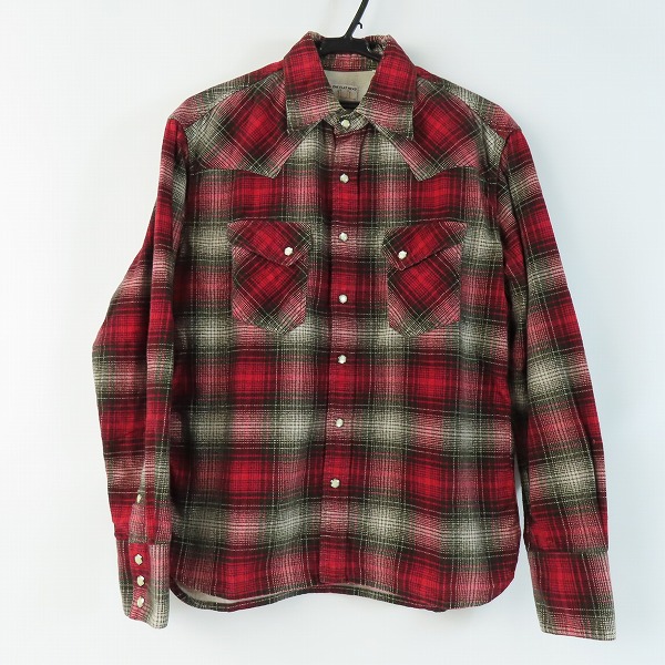 実際に弊社で買取させて頂いたTHE FLAT HEAD/フラットヘッド チェック ネルシャツ/40