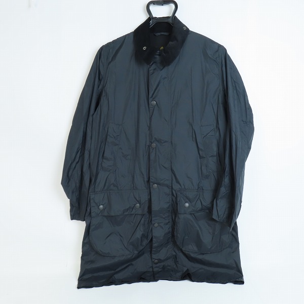 実際に弊社で買取させて頂いたBarbour/バブアー BORDER SL NYLON ナイロン コート 1601102 /38 収納袋付き