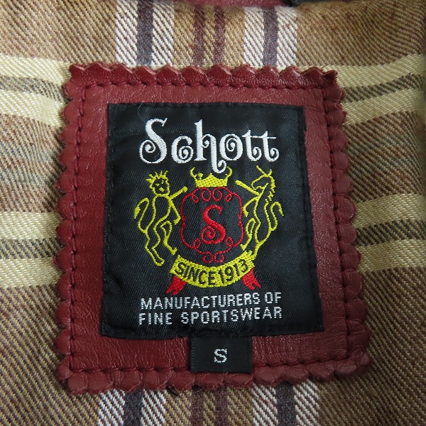 実際に弊社で買取させて頂いたSchott/ショット Long Island ライダースジャケット 牛革 3141022/Sの画像 2枚目