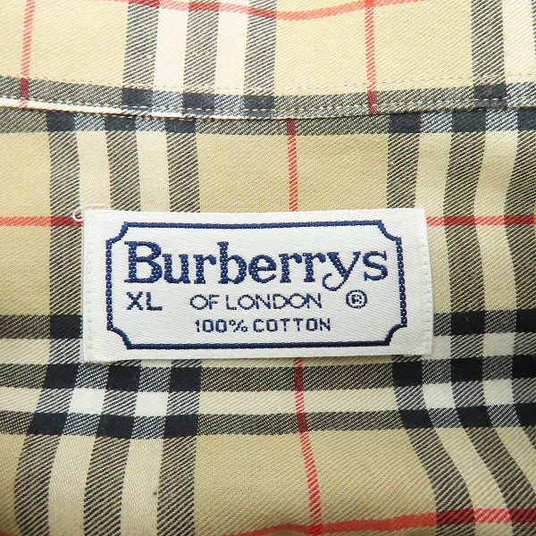 実際に弊社で買取させて頂いたBURBERRYS/バーバリーズ ホース刺繍 コットン ノバチェックシャツ/XLの画像 2枚目