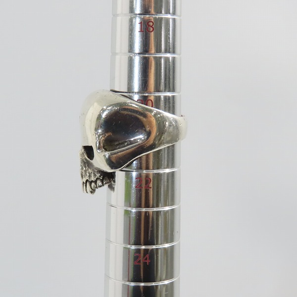 実際に弊社で買取させて頂いたCRAZY PIG/クレイジーピッグ EVIL SKULL RING  LARGE ラージエビルスカル リング 21号の画像 9枚目