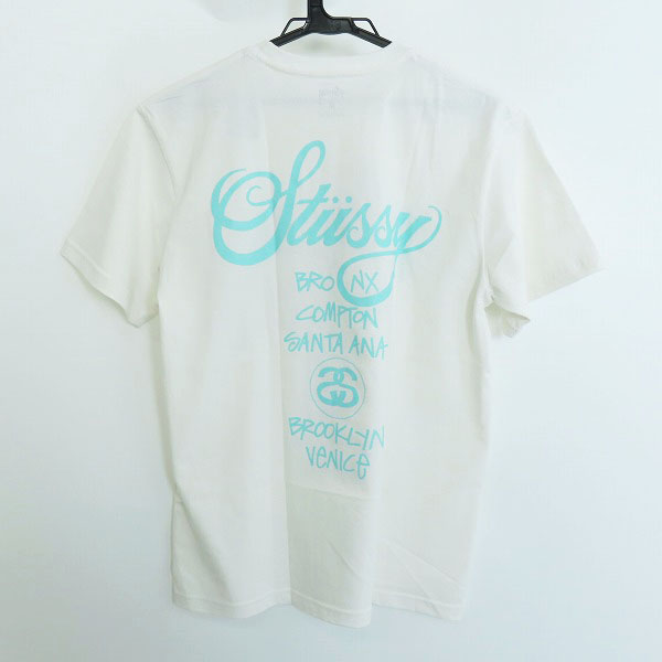 実際に弊社で買取させて頂いたSTUSSY/ステューシー ワールドツアー プリントTシャツ 半袖カットソー ホワイト Mの画像 1枚目