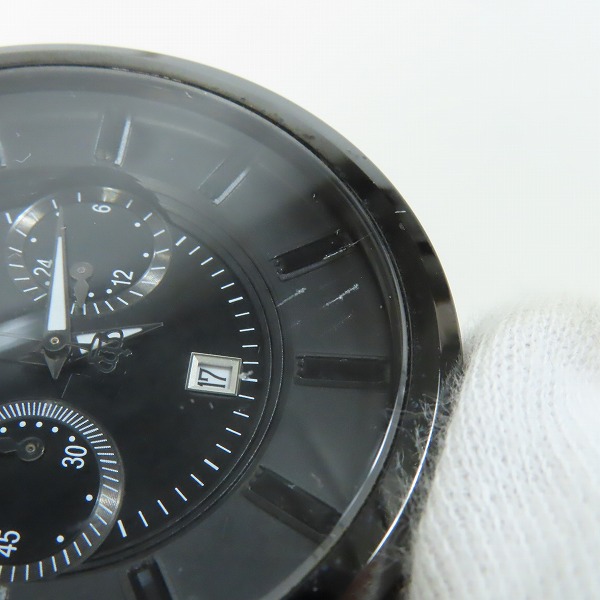 実際に弊社で買取させて頂いたJustin Davis×清春/ジャスティンデイビス×キヨハル コラボ クロノグラフ ラバーバンド 腕時計【動作未確認】 の画像 4枚目