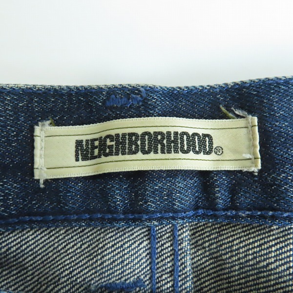 実際に弊社で買取させて頂いたNEIGHBORHOOD/ネイバーフッド 2002年 FRAGMENT NARROW パッチワーク サベージ デニムパンツ/DCNH-PT-W12/XSの画像 3枚目