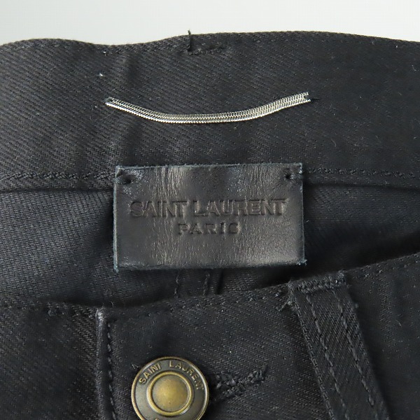 実際に弊社で買取させて頂いた【JPタグ】SAINT LAURENT PARIS/サンローラン パリ 18AW ストレッチブーツカットデニムパンツ 530365 YF869/29の画像 2枚目