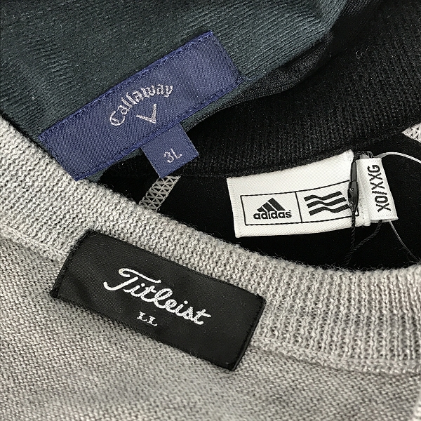 実際に弊社で買取させて頂いた【おまとめ/未使用含む】Titleist/タイトリスト adidas/アディダス Callaway/キャロウェイ 他 ニット/スラックス/ジャケット 等の画像 1枚目