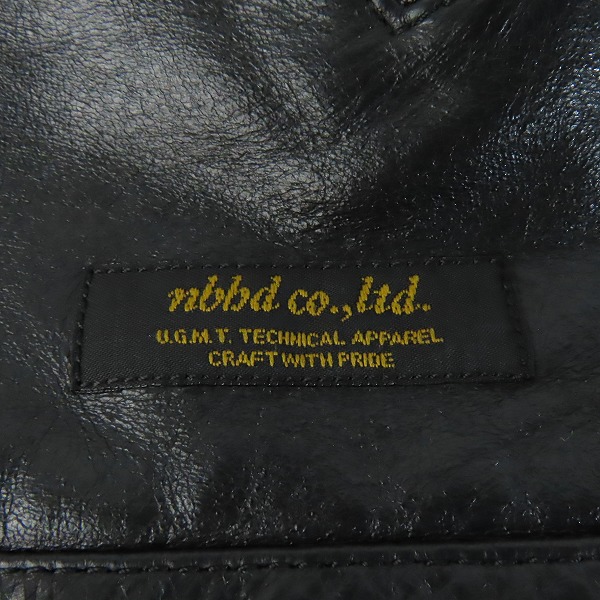 実際に弊社で買取させて頂いたNEIGHBORHOOD/ネイバーフッド 12AW Vincent / BL-JKT レザー ライダース ジャケット 122CCNH-JKM02/Sの画像 6枚目