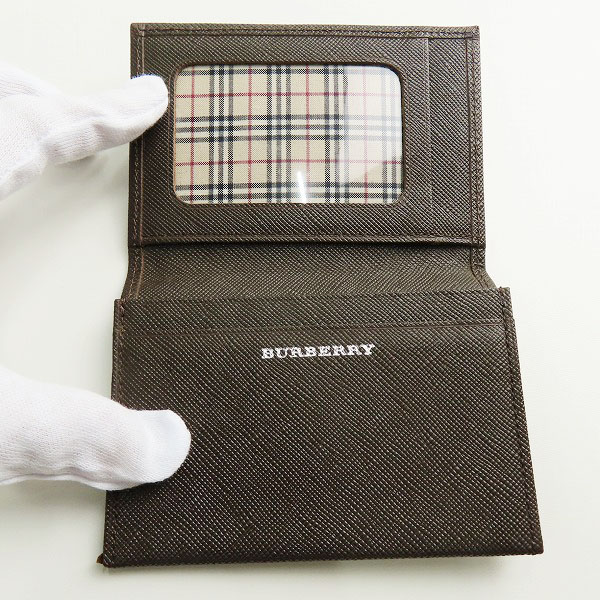 実際に弊社で買取させて頂いたBURBERRY/バーバリー レザー 二つ折り カードケース/パスケース の画像 3枚目
