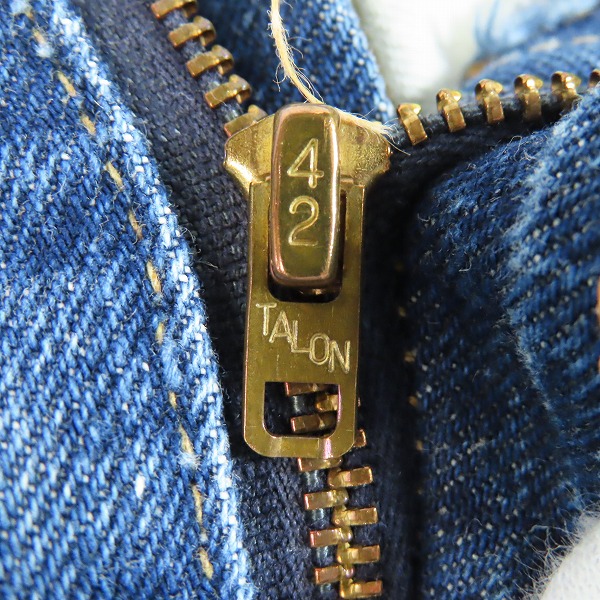 実際に弊社で買取させて頂いたLEVIS/リーバイス 505 刻印5 42TALONジッパーフライ ビッグE バックポケットシングル ヴィンテージデニムパンツ 505-0217/W32の画像 7枚目