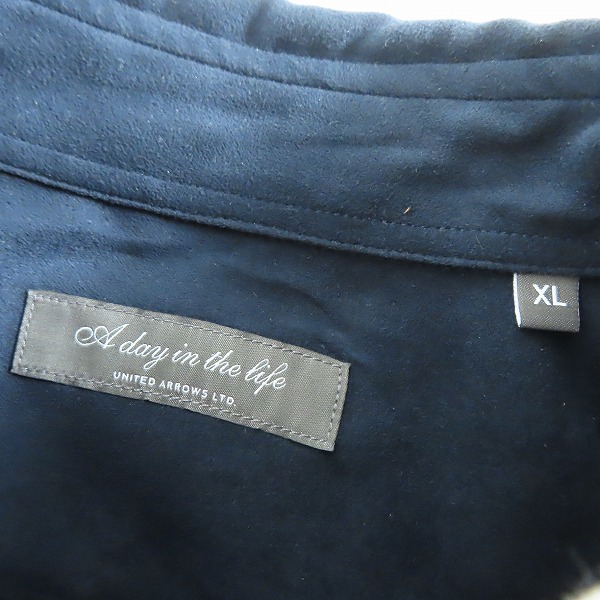 実際に弊社で買取させて頂いたUNITED ARROWS  A DAY IN THE LIFE/ユナイテッドアローズ スエードライク カッタウェイシャツ/XLの画像 2枚目