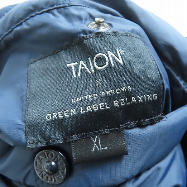 実際に弊社で買取させて頂いたUNITED ARROWS green label relaxing×TAION/ユナイテッド アローズ×タイオン キルティングブルゾン リバーシブル XLの画像 4枚目