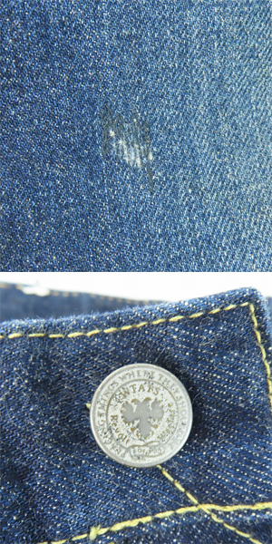 実際に弊社で買取させて頂いたWTAPS/ダブルタップス デニム パンツ ヴィンテージ加工 インディゴ 092LTDT-PTM02/Sの画像 8枚目