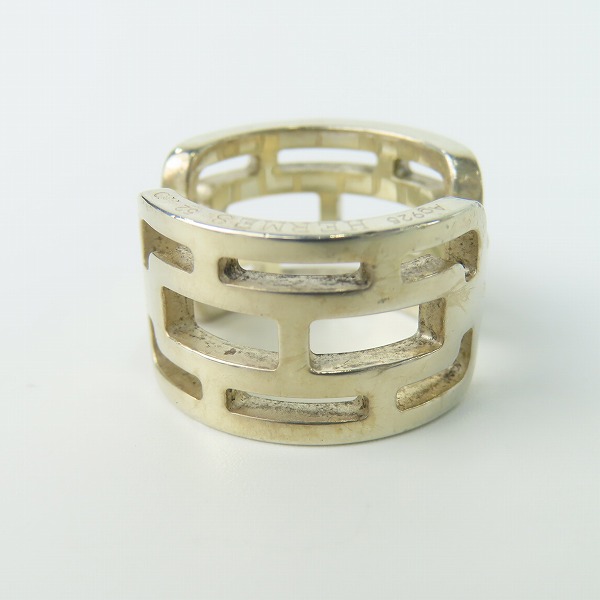 実際に弊社で買取させて頂いたHERMES/エルメス リング アルカンPM シルバー Ag925/52 11.5-12.5号の画像 3枚目