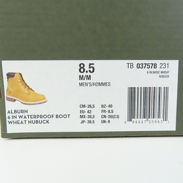 実際に弊社で買取させて頂いたTIMBERLAND/ティンバーランド ALBURN/アルバーン 6inch PREMIUM WP BOOT 6インチ プレミアムブーツ TB037578/26.5の画像 8枚目