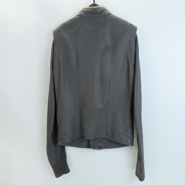 実際に弊社で買取させて頂いたRICK OWENS/リックオウエンス pilot leather jacket/パイロットレザージャケット ニット切替シングルライダース RU6765/Sの画像 1枚目