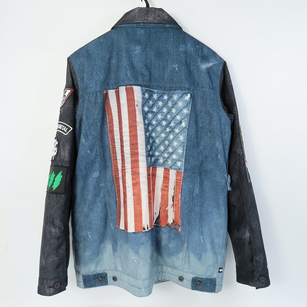実際に弊社で買取させて頂いた686×DIESEL/シックスエイトシックス×ディーゼル 55DSL Americana Denim Jacket デニム スノーボードウェア Mの画像 1枚目
