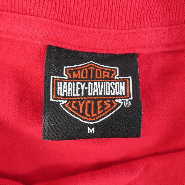 実際に弊社で買取させて頂いたHARLEY DAVIDSON/ハーレーダビッドソン プリント Tシャツ レッド/Mの画像 2枚目