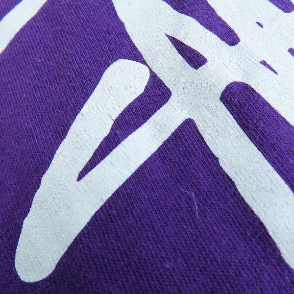 実際に弊社で買取させて頂いたSTUSSY/ステューシー Tシャツ  半袖シャツ センターロゴプリント パープル Mの画像 6枚目