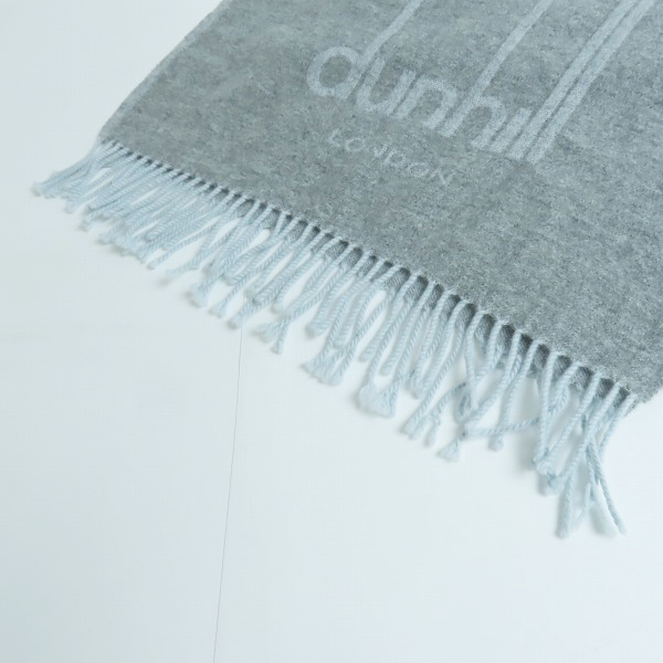 実際に弊社で買取させて頂いたDunhill/ダンヒル カシミア マフラー グレーの画像 1枚目