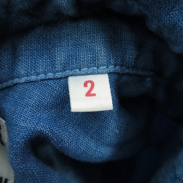 実際に弊社で買取させて頂いたBLUE BLUE/ブルーブルー 絞り染シャツ ブルー/2の画像 3枚目